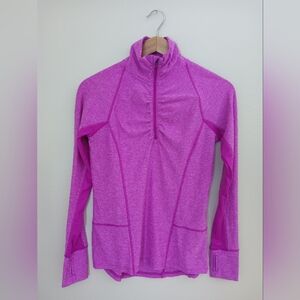 Champion Pink Hooded Quarter-Zip Performance Top